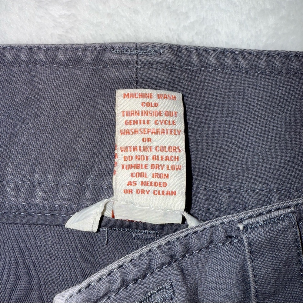 SUNDANCE Alberta Cotton Straight Leg Chino Trousers Size 10 Gray Boho Relaxed - Picture 6 of 9